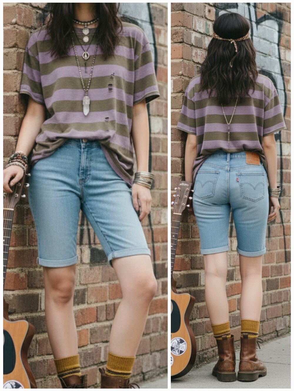 Levi's 28 Indie Sleeze Grunge 90s Hipster Slim Mid Rise Bermuda Jean Shorts